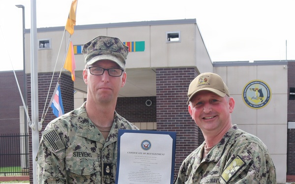 Chief reenlists at NIOC Pensacola