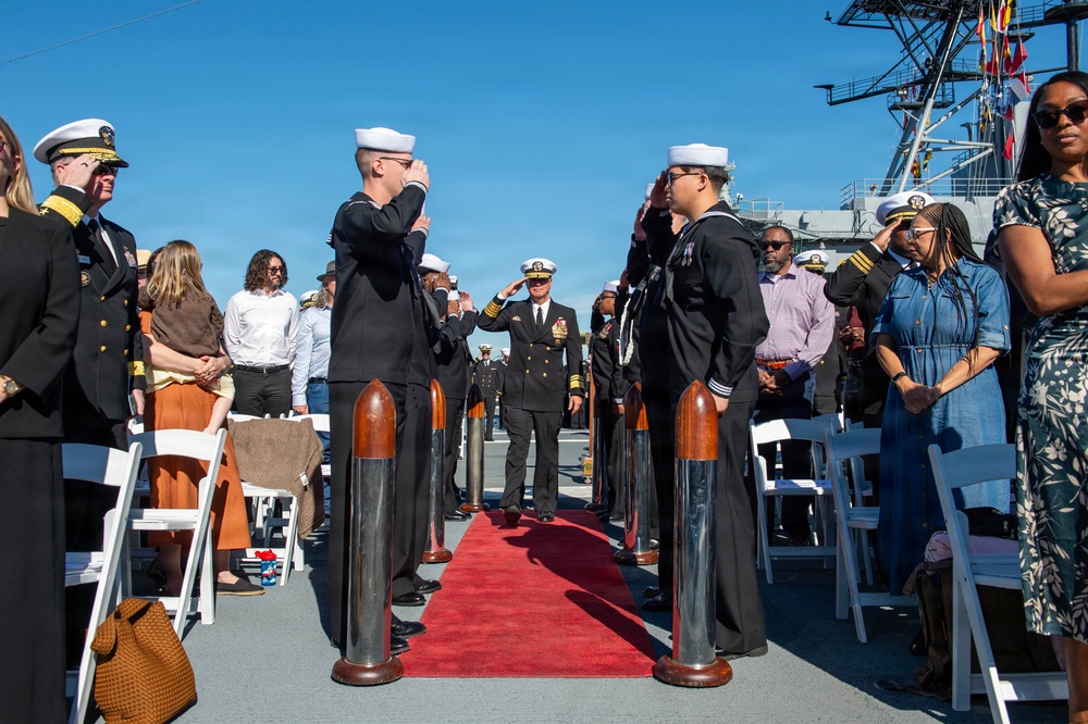 SWOBOSS Delivers Remarks for USS Sterett (DDG 104) Change of Command