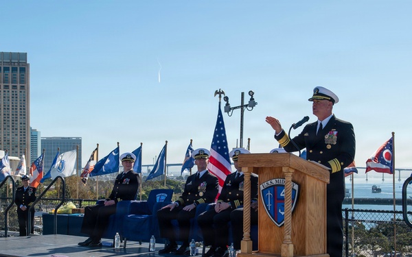 SWOBOSS Guest Speaks for the Sterett's Change of Command Ceremony
