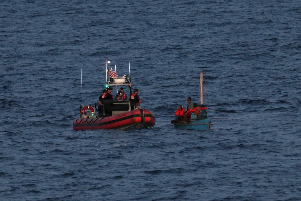 Coast Guard Cutter Bear interdicts Cuban aliens in Caribbean Sea