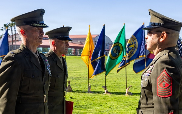 Master Gunnery Sgt. Torres bids farewell to 1st MLG and the Corps