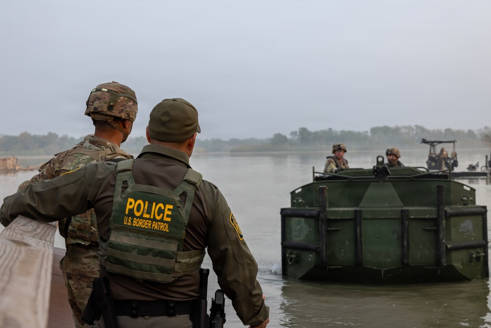U.S. Army M30 Bridge Erection Boats in the Rio Grande