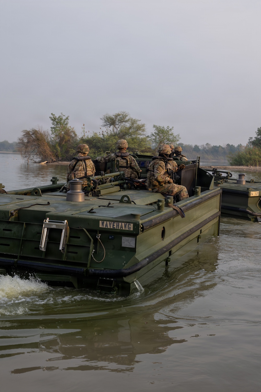 U.S. Army M30 Bridge Erection Boats in the Rio Grande