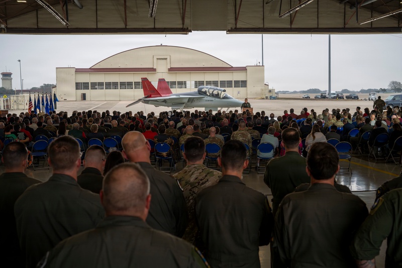 AETC holds T-7A Red Hawk official arrival ceremony, marking new era in pilot training