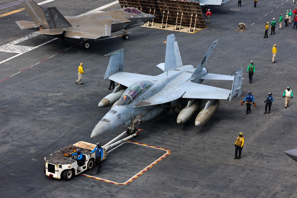 Abraham Lincoln conducts routine flight operations
