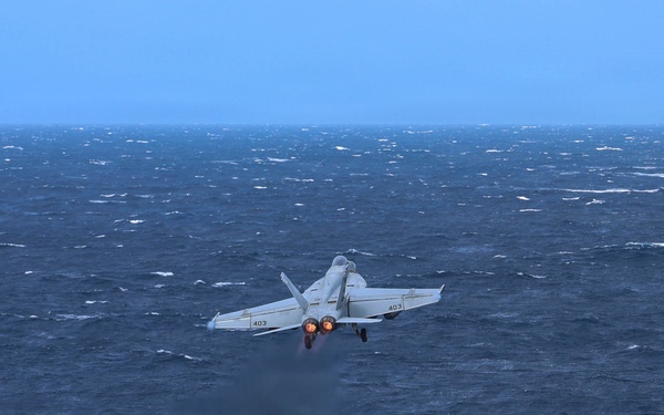 Abraham Lincoln conducts routine flight  operations