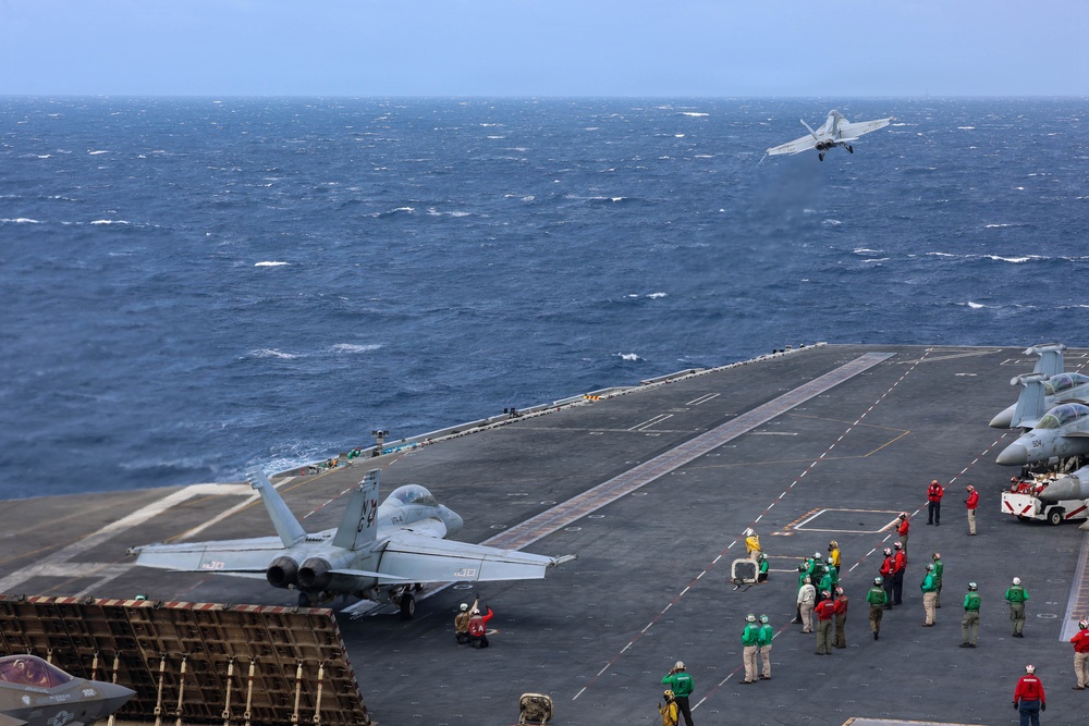 Abraham Lincoln conducts routine flight operations