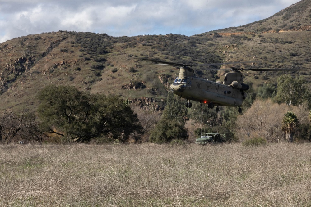 Marines sling load Army Infantry Squad Vehicle