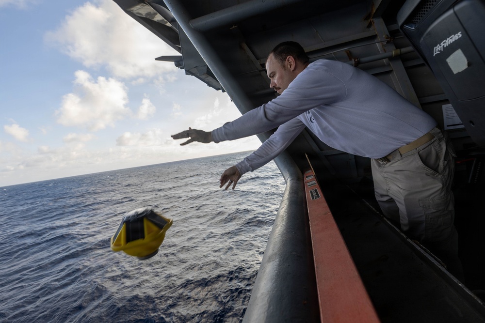 Abraham Lincoln conducts oceanography testing