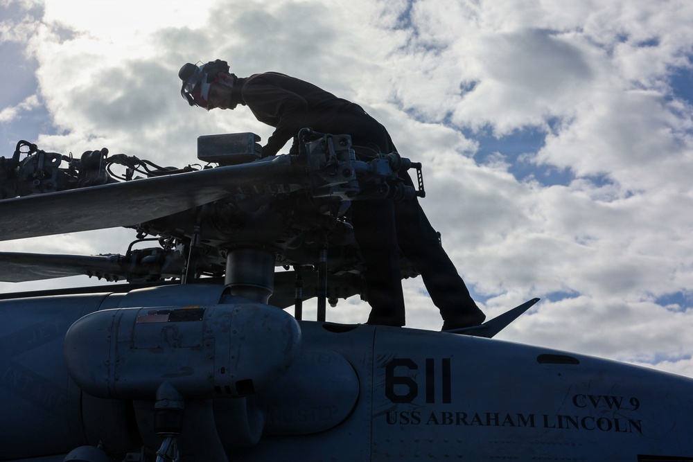 Abraham Lincoln conducts routine flight operations