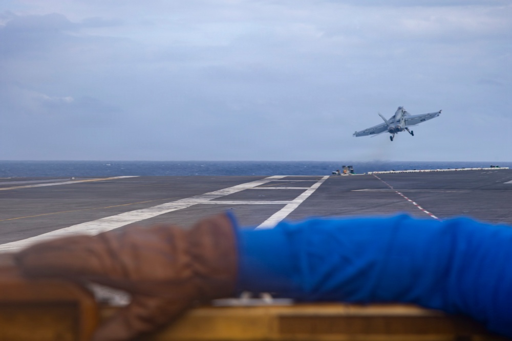 Abraham Lincoln conducts routine flight operations