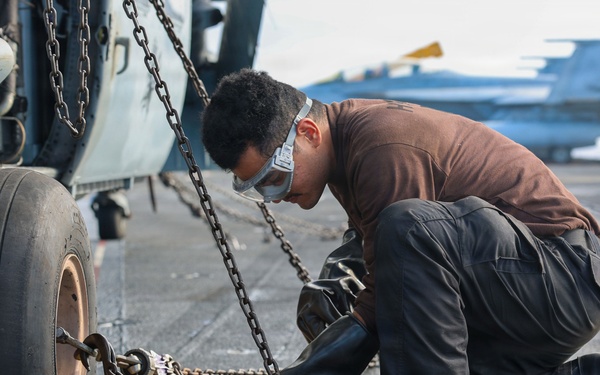 Abraham Lincoln conducts routine operations