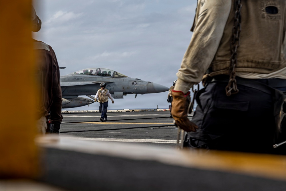 Abraham Lincoln conducts routine flight operations