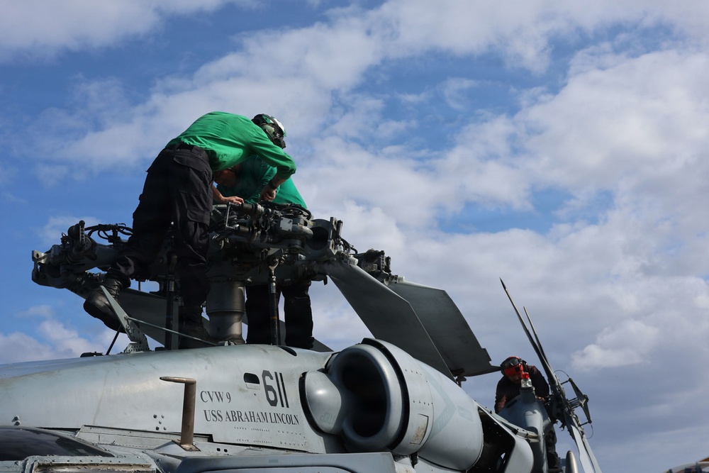 Abraham Lincoln conducts routine operations