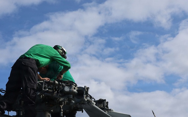 Abraham Lincoln conducts routine operations