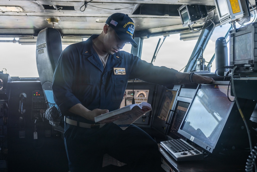 Abraham Lincoln stands watch