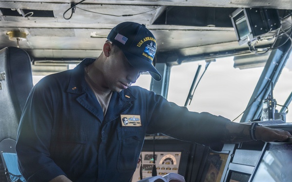 Abraham Lincoln stands watch