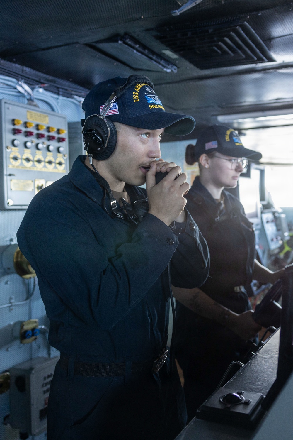 Abraham Lincoln stands watch