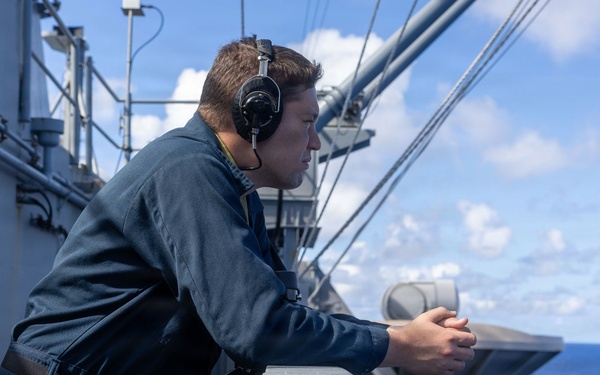 Abraham Lincoln stands watch