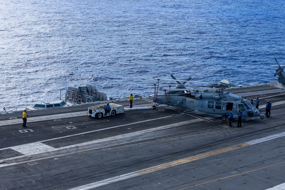 Abraham Lincoln conducts routine flight operations