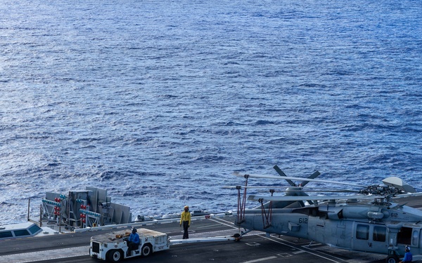 Abraham Lincoln conducts routine flight operations