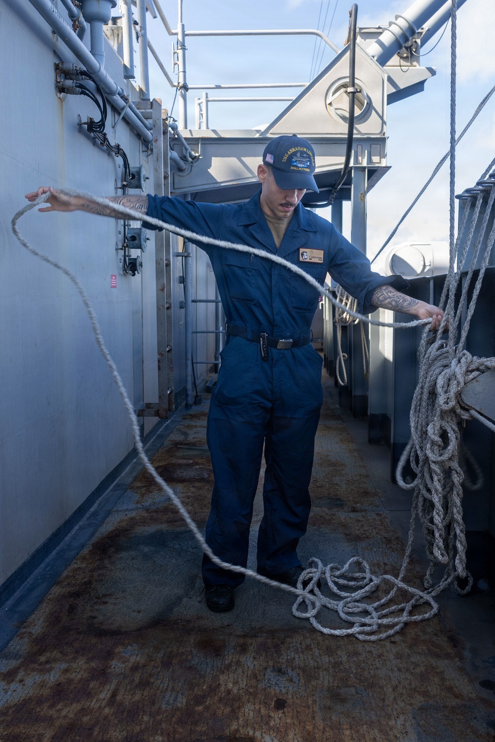 Abraham Lincoln conducts routine operations