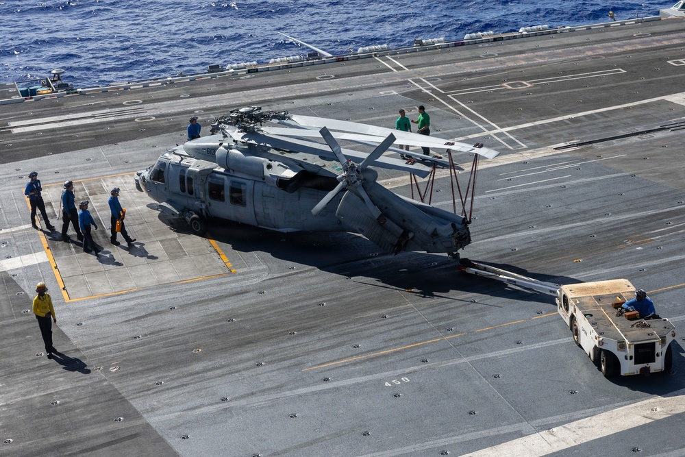 Abraham Lincoln conducts routine flight operations