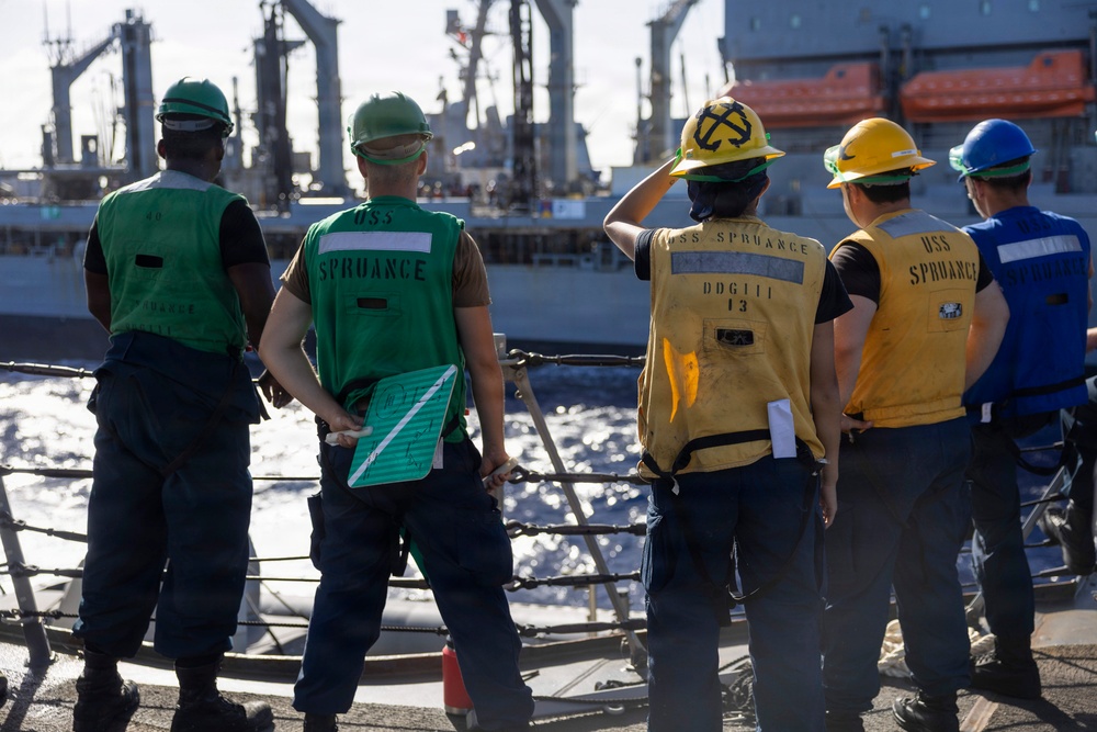 Spruance conducts routine operations