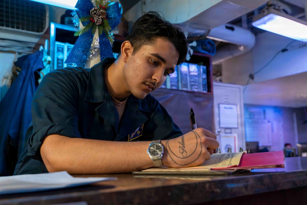 Abraham Lincoln conducts routine operations