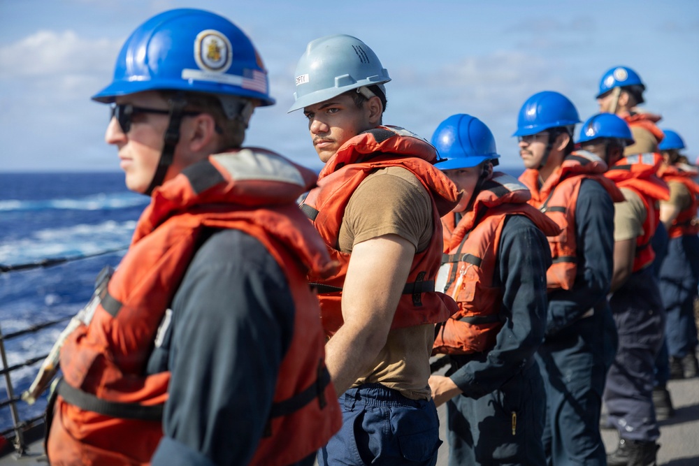 Spruance conducts routine operations