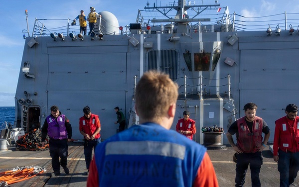 Spruance conducts routine operations