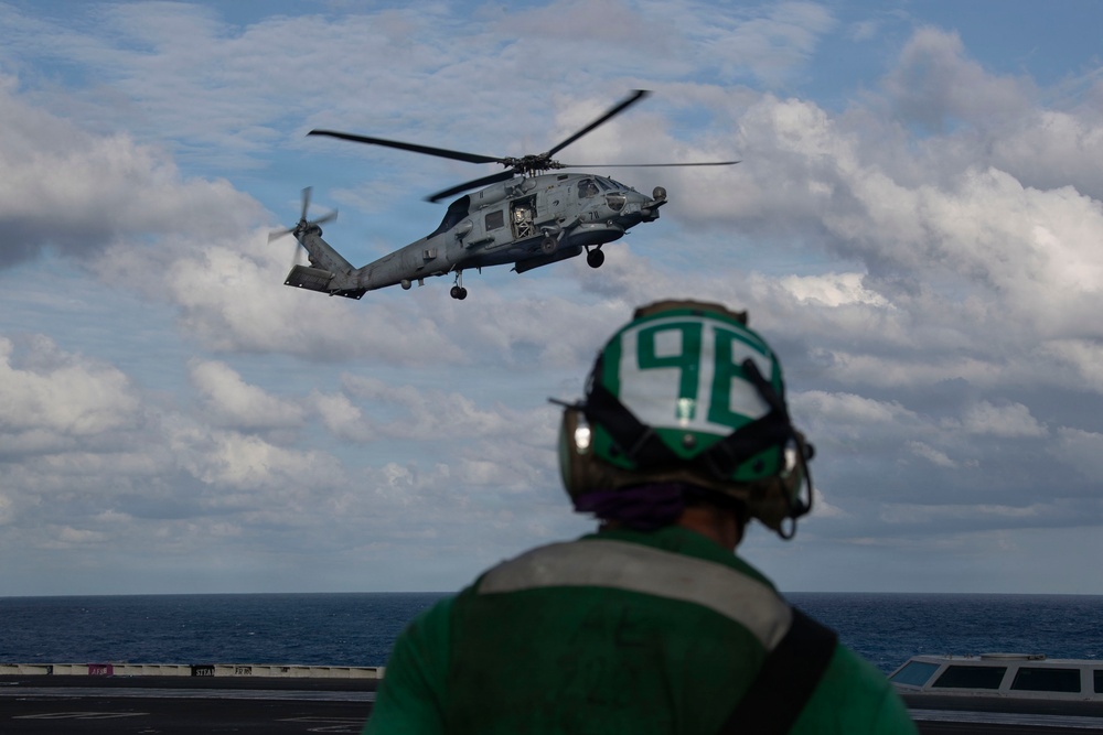 Abraham Lincoln conducts routine flight operations
