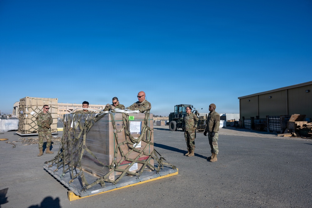 386th command staff building pallets