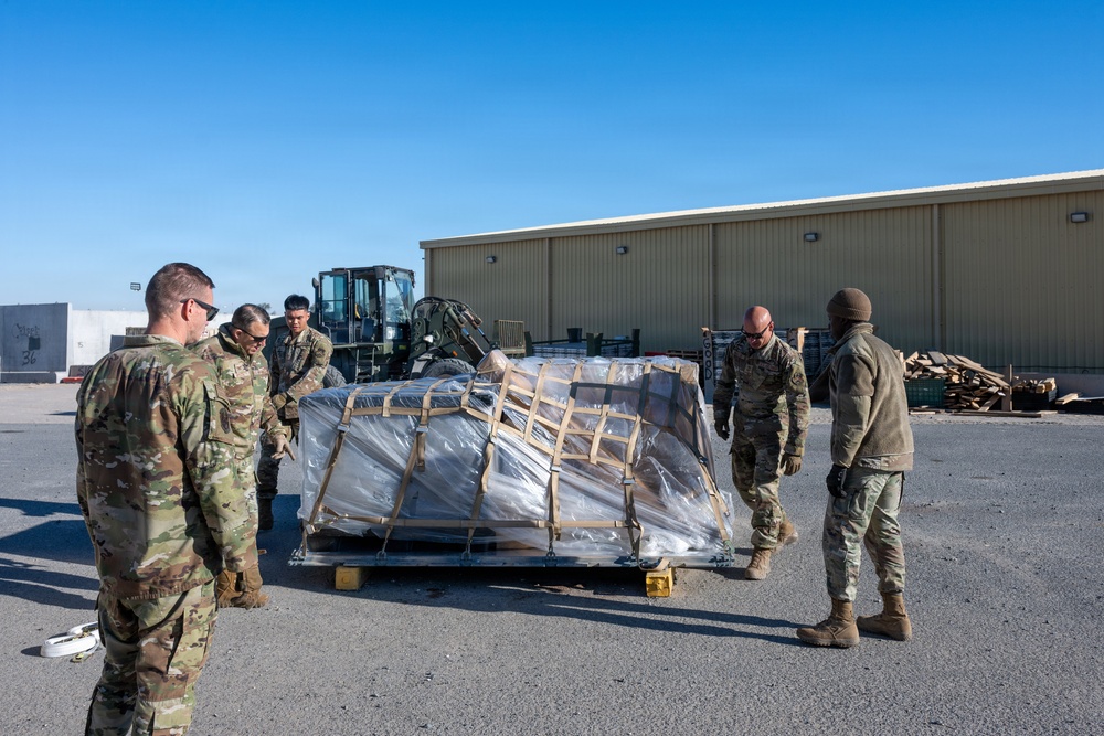386th command staff building pallets