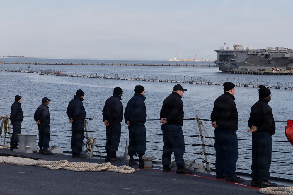 USS Delbert D. Black (DDG119) Arrives at Naval Station Norfolk