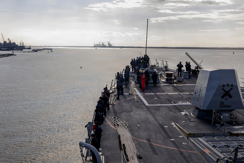 USS Delbert D. Black (DDG119) Arrives at Naval Station Norfolk