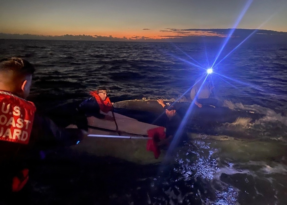 Coast rescues 3 people from capsized vessel off Marathon