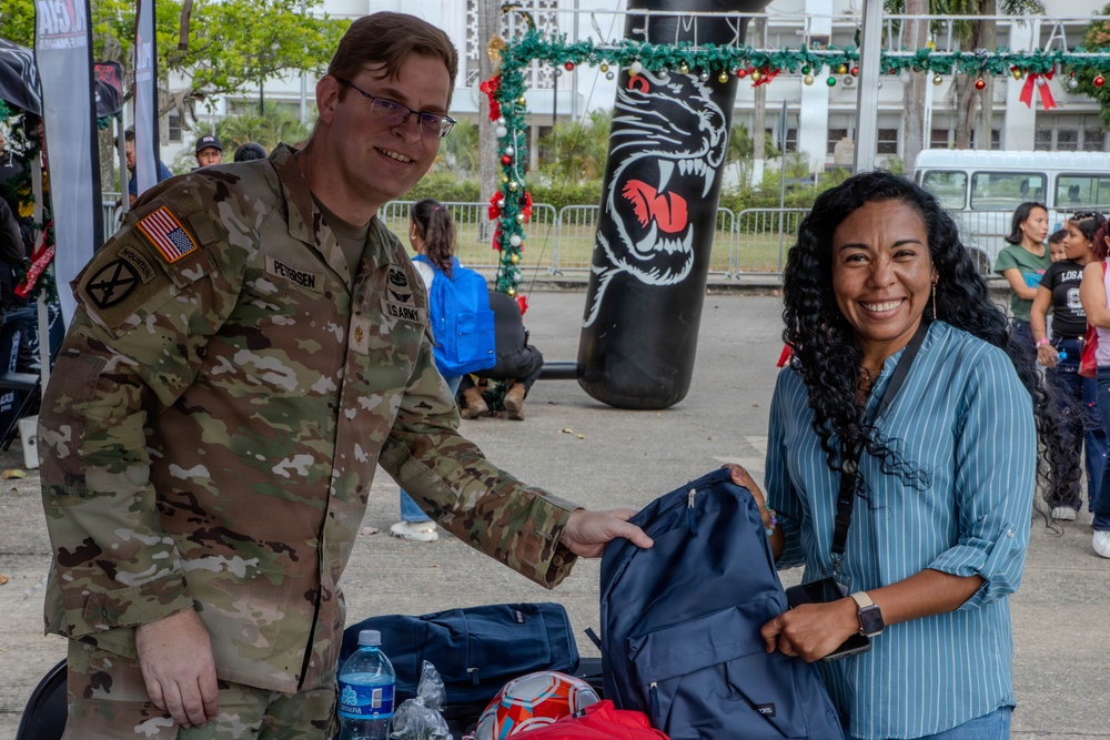 U.S. Army donates gifts during Tour Firmeza in Panama City, Panama