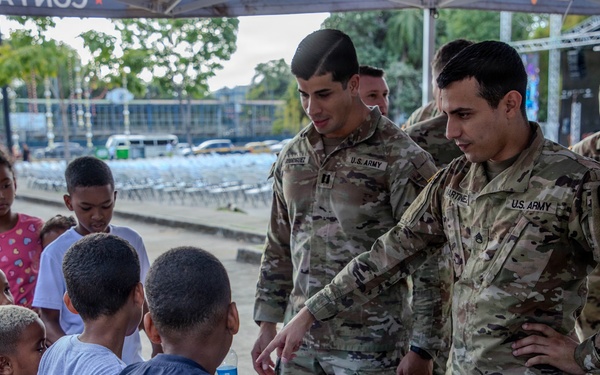 U.S. Army donates gifts during Tour Firmeza in Panama City, Panama