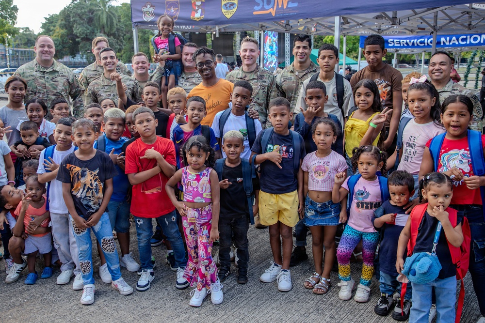 U.S. Army donates gifts during Tour Firmeza in Panama City, Panama