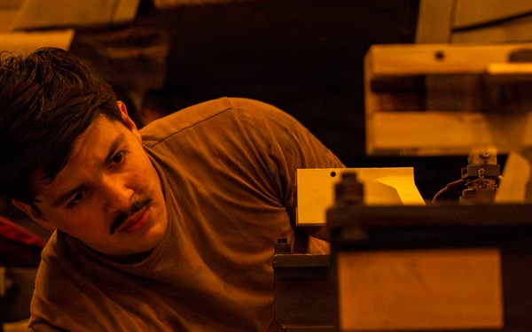 Abraham Lincoln conducts routine aircraft maintenance