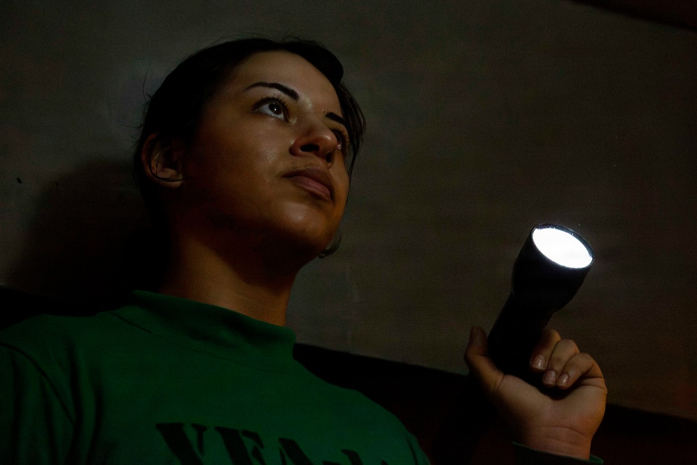 Abraham Lincoln conducts routine aircraft maintenance