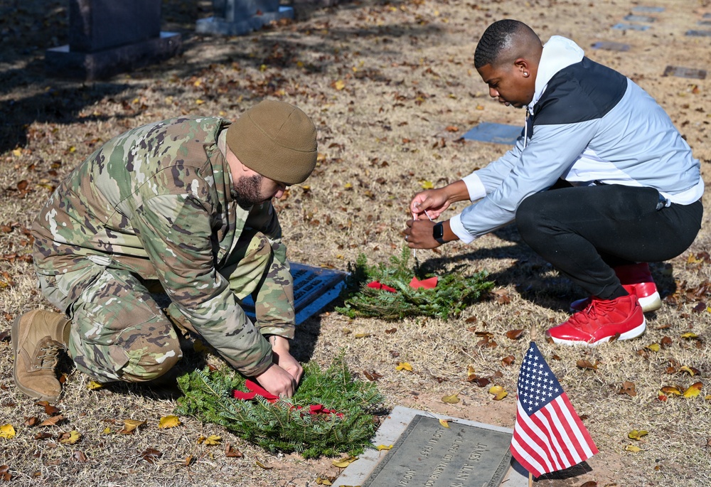 552nd ACW Honors the Fallen During Wreaths Across America