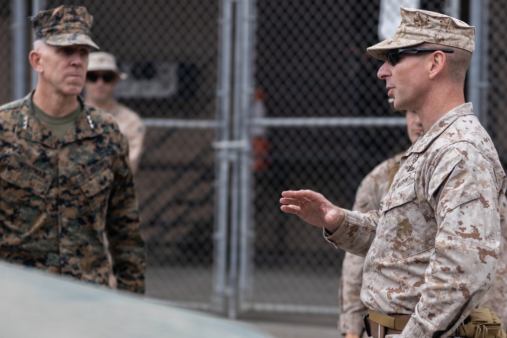Commanding General, I Marine Expeditionary Force, visits JTF-SB