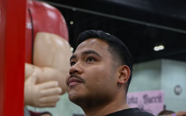 U.S. Marines attend Los Angeles Fitness Expo