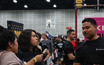 U.S. Marines attend Los Angeles Fitness Expo