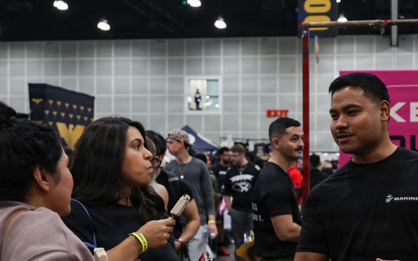 U.S. Marines attend Los Angeles Fitness Expo