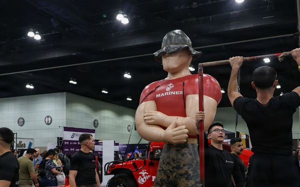 U.S. Marines attend Los Angeles Fitness Expo