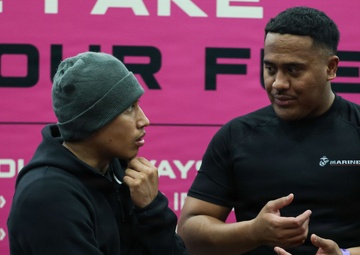 U.S. Marines attend Los Angeles Fitness Expo