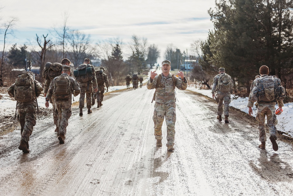 Bravo Company, 1-112 IN BN Conducts Ruck March During IDT